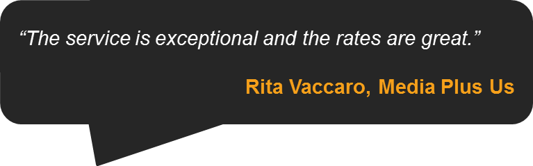 Testimonial from Rita Vaccaro, Media Plus Us